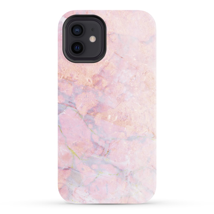 iPhone 12 StrongFit Soft pink marble by Oana 