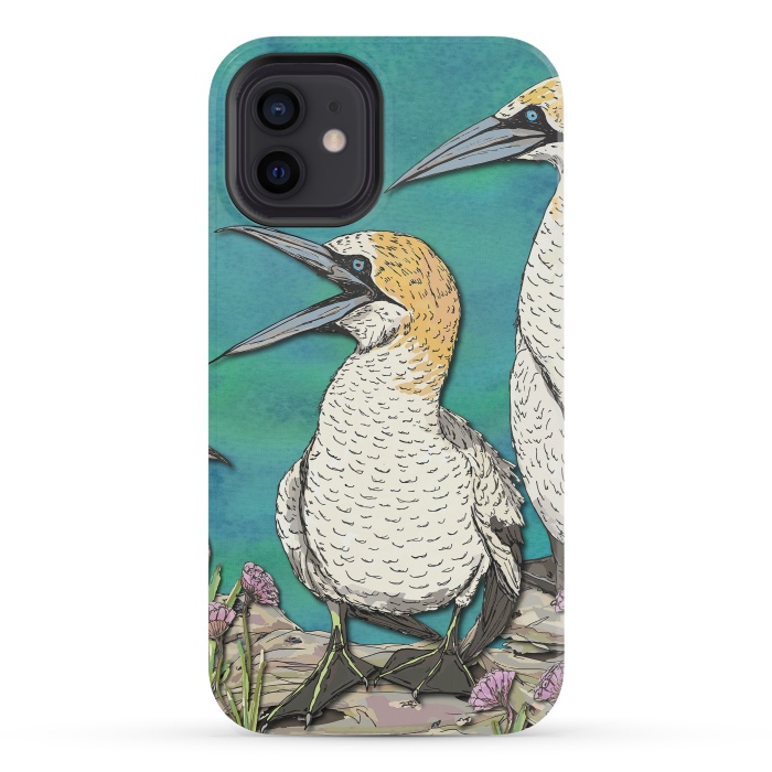 iPhone 12 mini StrongFit Gannet Chat by Lotti Brown