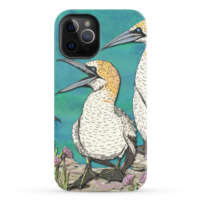 iPhone 12 Pro StrongFit Gannet Chat by Lotti Brown