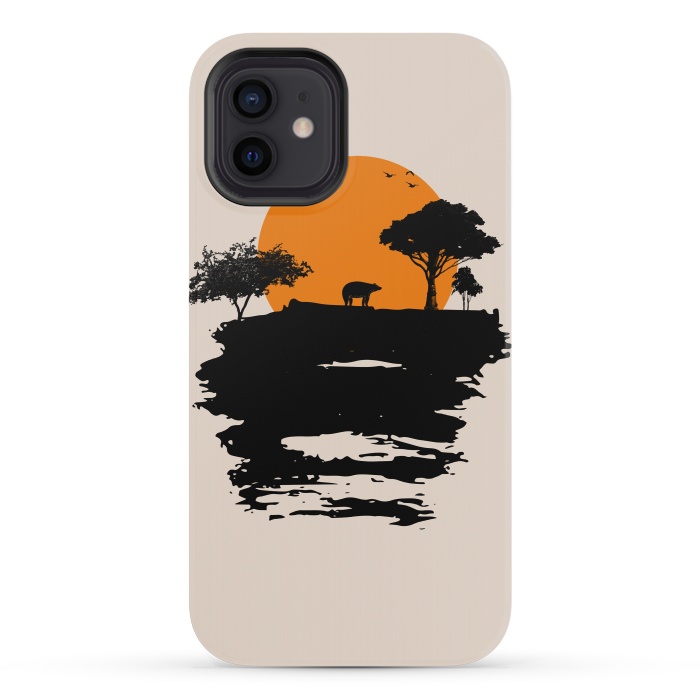 iPhone 12 mini StrongFit Bear Travel on Mountain by Creativeaxle