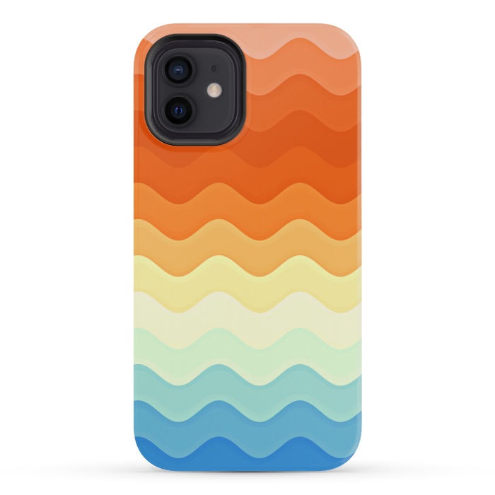 iPhone 12 mini StrongFit Color Waves by Creativeaxle