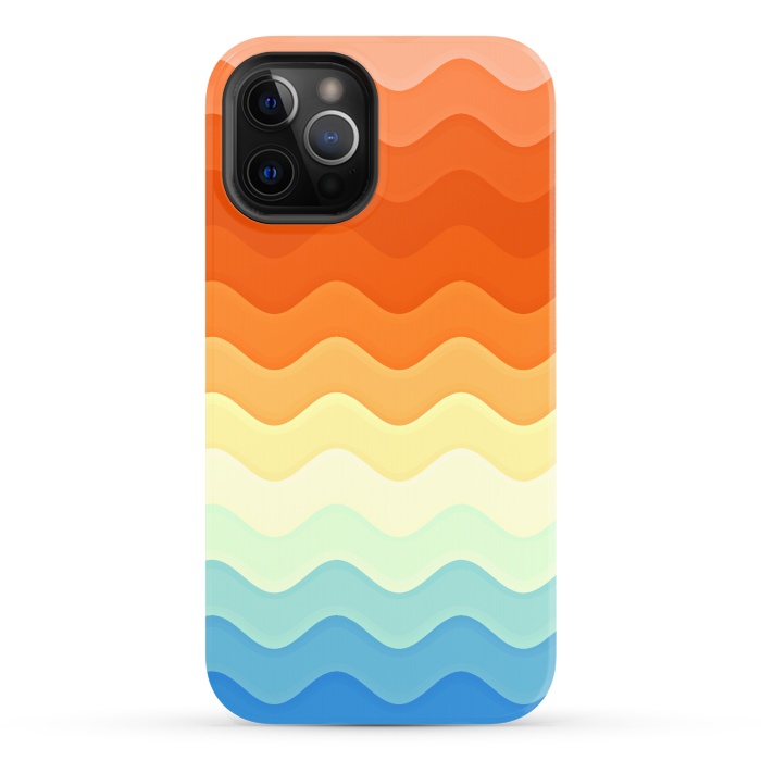 iPhone 12 Pro StrongFit Color Waves by Creativeaxle