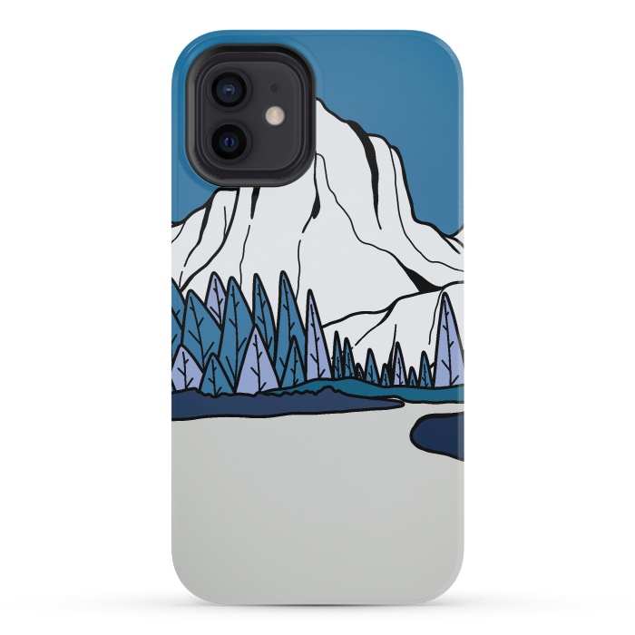 iPhone 12 mini StrongFit Blue peak hill by Steve Wade (Swade)