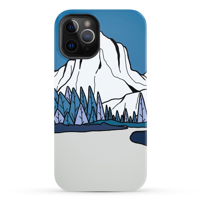 iPhone 12 Pro StrongFit Blue peak hill by Steve Wade (Swade)