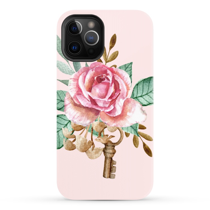 iPhone 12 Pro StrongFit Vintage rose by Julia Badeeva