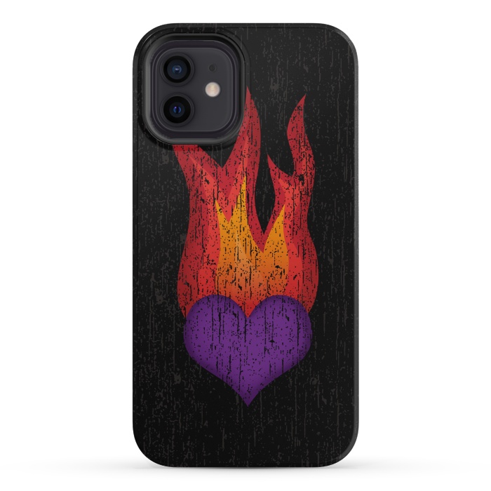 iPhone 12 mini StrongFit Heart on Fire by Majoih