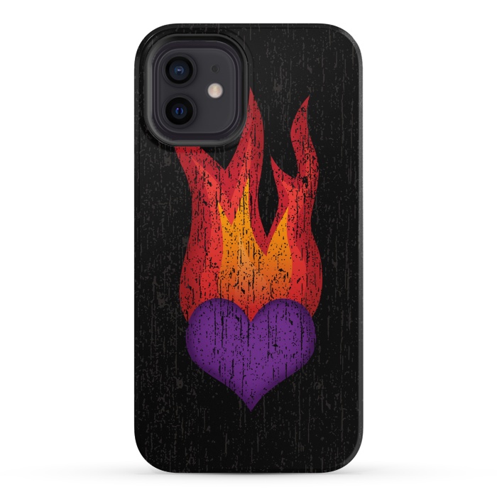 iPhone 12 StrongFit Heart on Fire by Majoih