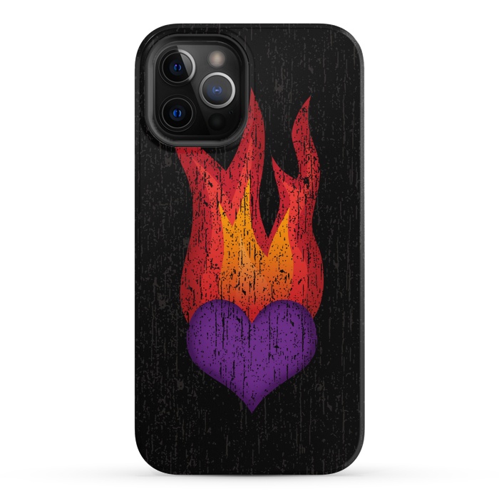 iPhone 12 Pro StrongFit Heart on Fire by Majoih