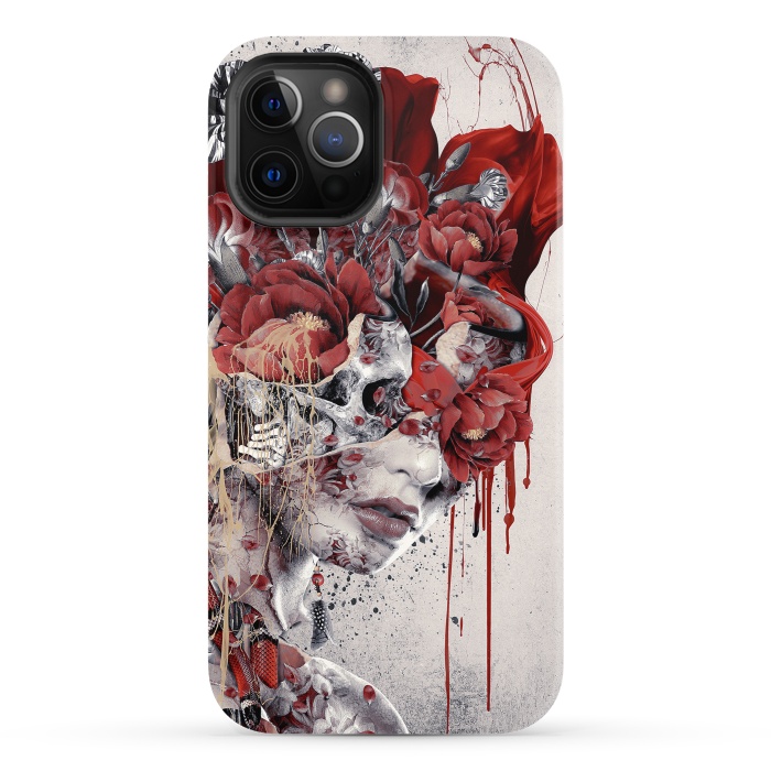 iPhone 12 Pro StrongFit Queen of Skulls by Riza Peker