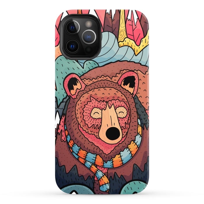 iPhone 12 Pro StrongFit Winter bear forest by Steve Wade (Swade)