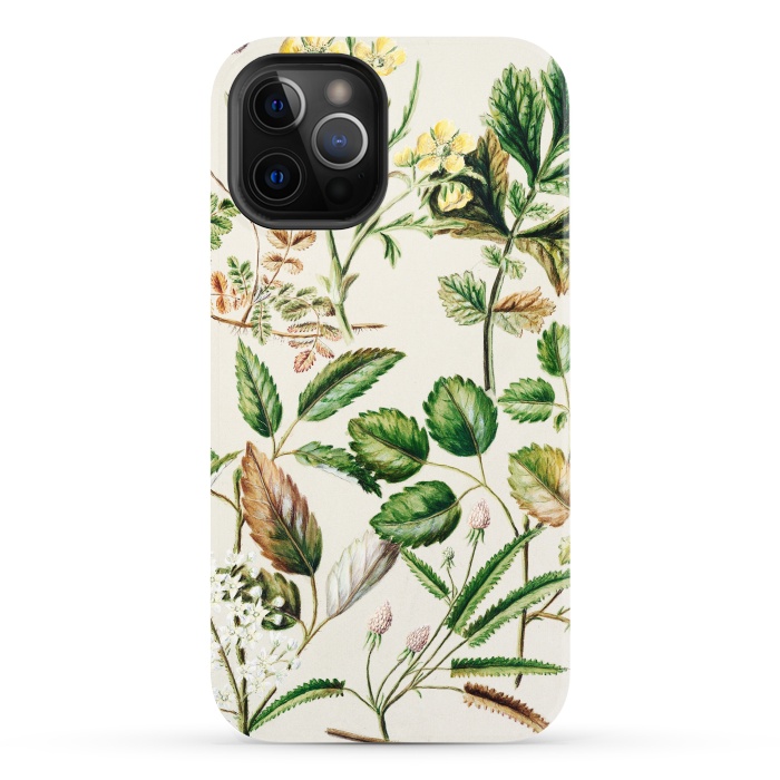 iPhone 12 Pro StrongFit Botanic Collage by Zala Farah