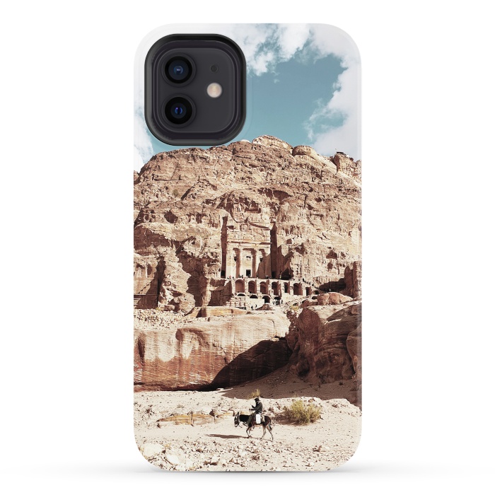 iPhone 12 StrongFit Petra temple Jordan sandstone landscape by Oana 