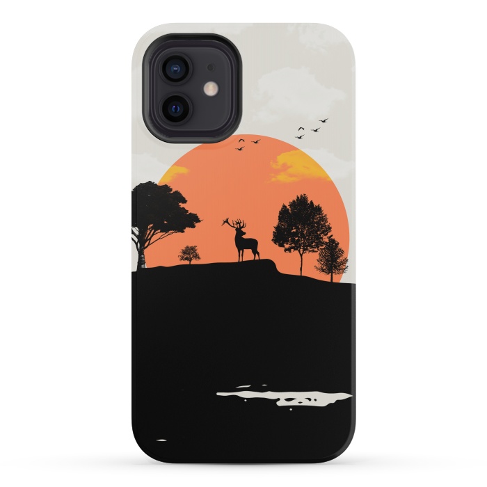 iPhone 12 mini StrongFit Deer in the Forest by Creativeaxle