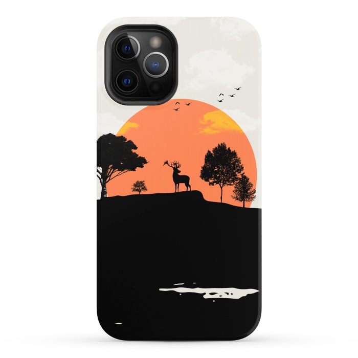 iPhone 12 Pro StrongFit Deer in the Forest by Creativeaxle