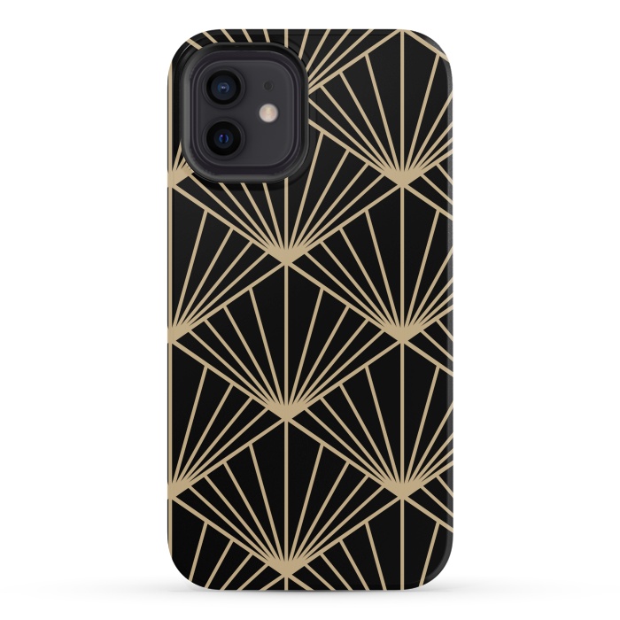iPhone 12 StrongFit COPPER LINES PATTERN 2  by MALLIKA