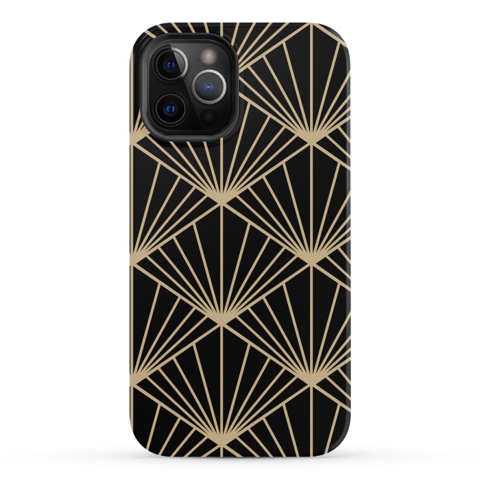 iPhone 12 Pro StrongFit COPPER LINES PATTERN 2  by MALLIKA