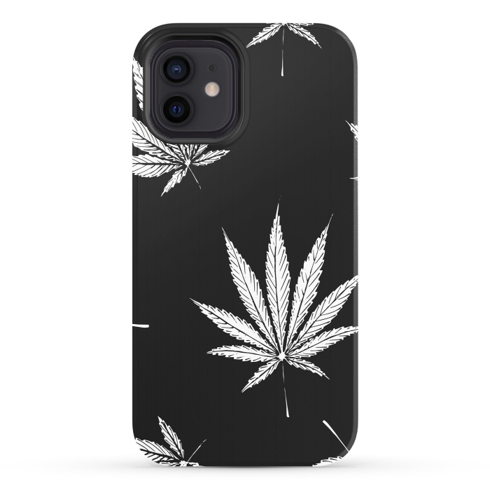 iPhone 12 StrongFit marijuana leaf by haroulita