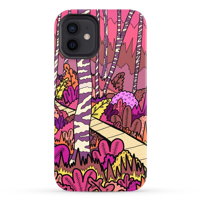 iPhone 12 StrongFit The pink forest walk by Steve Wade (Swade)