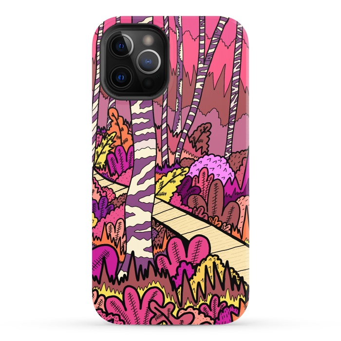 iPhone 12 Pro StrongFit The pink forest walk by Steve Wade (Swade)