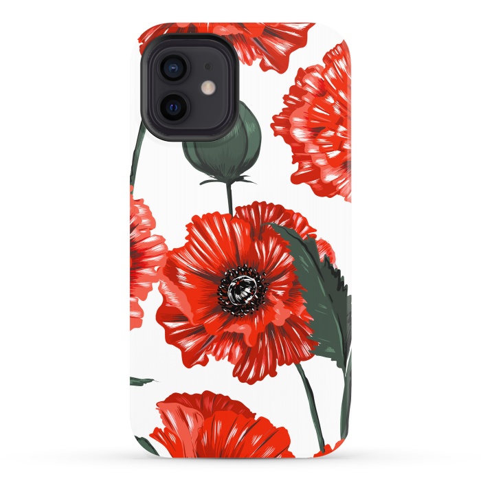 iPhone 12 StrongFit red poppy by haroulita