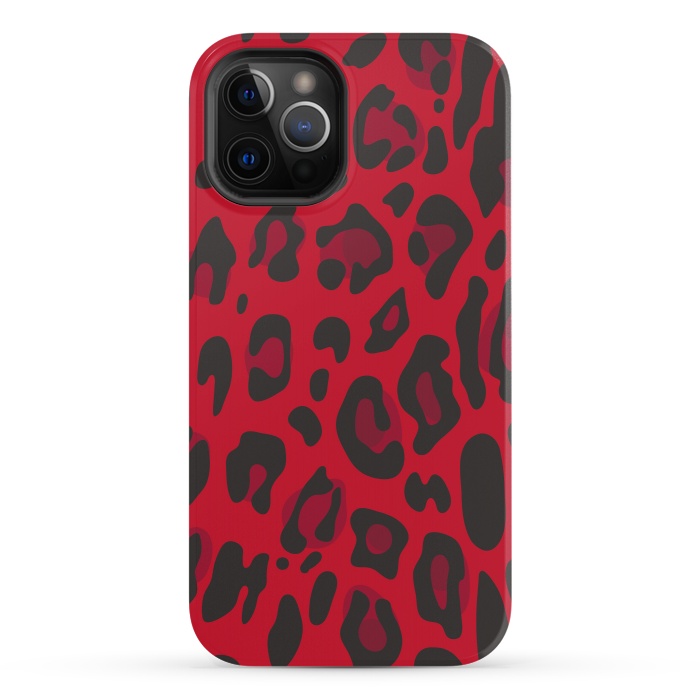 iPhone 12 Pro StrongFit red animal print by haroulita