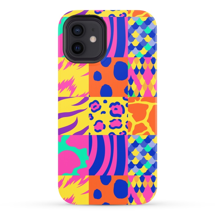 iPhone 12 StrongFit COLOURFUL ANIMAL PRINT by MALLIKA