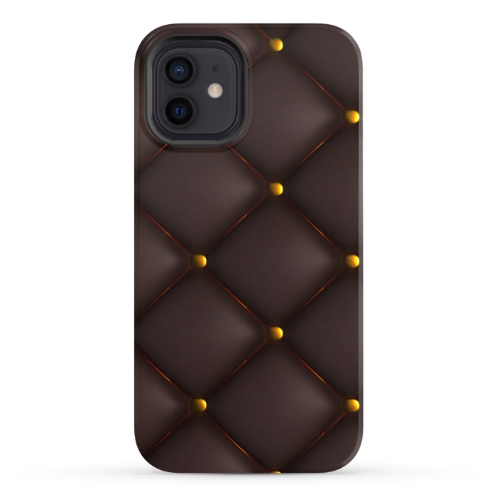 iPhone 12 StrongFit minimal black gold by haroulita