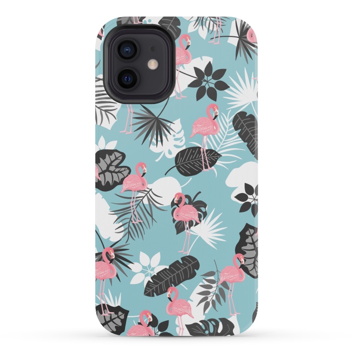 iPhone 12 mini StrongFit Pink flamingo by Jms