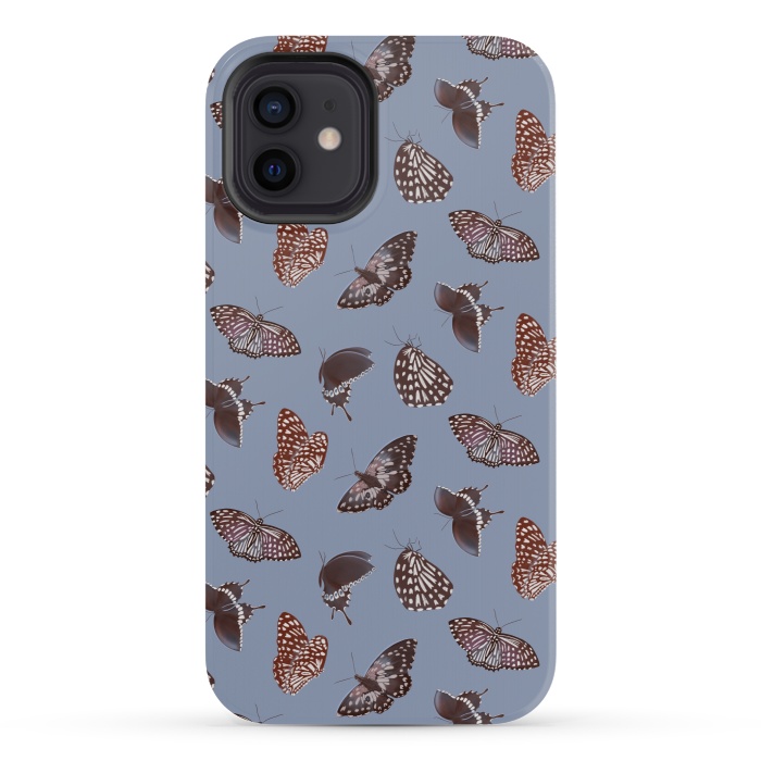 iPhone 12 mini StrongFit Dark Butterflies by Tishya Oedit