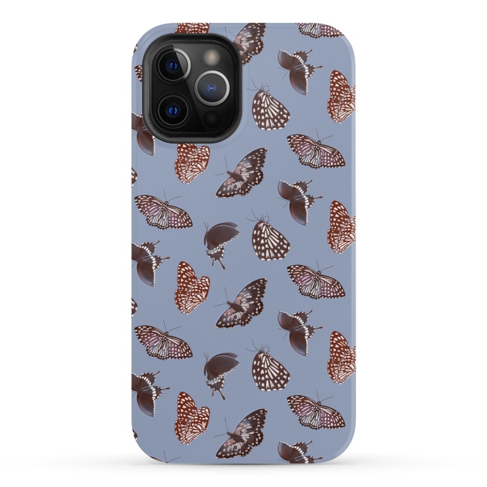 iPhone 12 Pro StrongFit Dark Butterflies by Tishya Oedit
