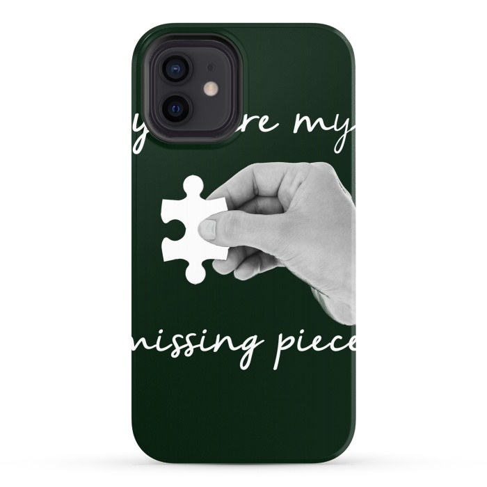iPhone 12 StrongFit You are my missing piece valentine's day design by Oana 