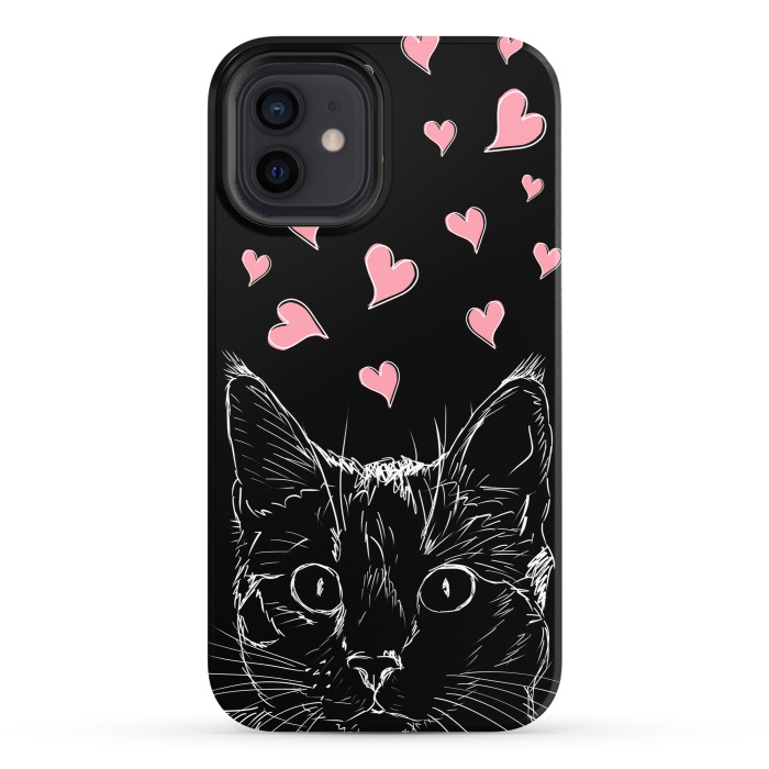 iPhone 12 StrongFit In love kitten by Oana 