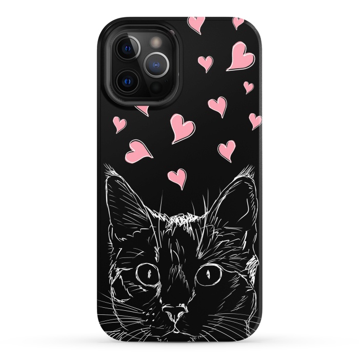 iPhone 12 Pro StrongFit In love kitten by Oana 