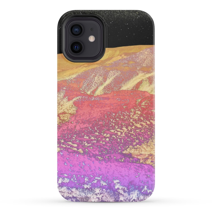 iPhone 12 mini StrongFit Vibrant rainbow mountain by Oana 