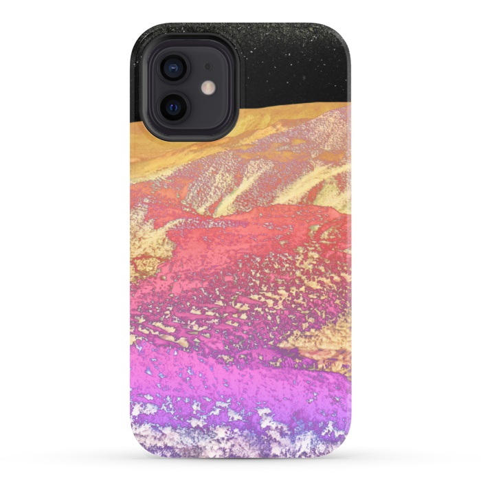 iPhone 12 StrongFit Vibrant rainbow mountain by Oana 
