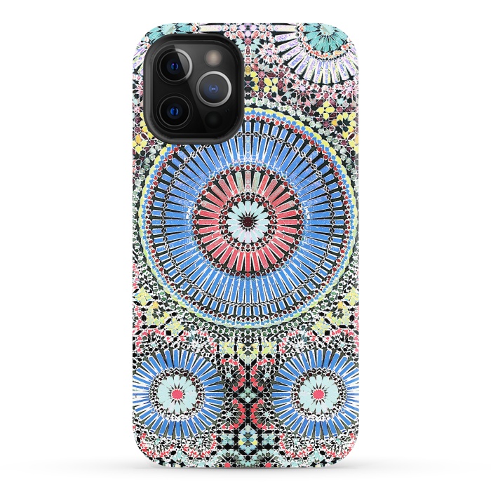 iPhone 12 Pro StrongFit Colorful Moroccan inspired mosaic tiles by Oana 