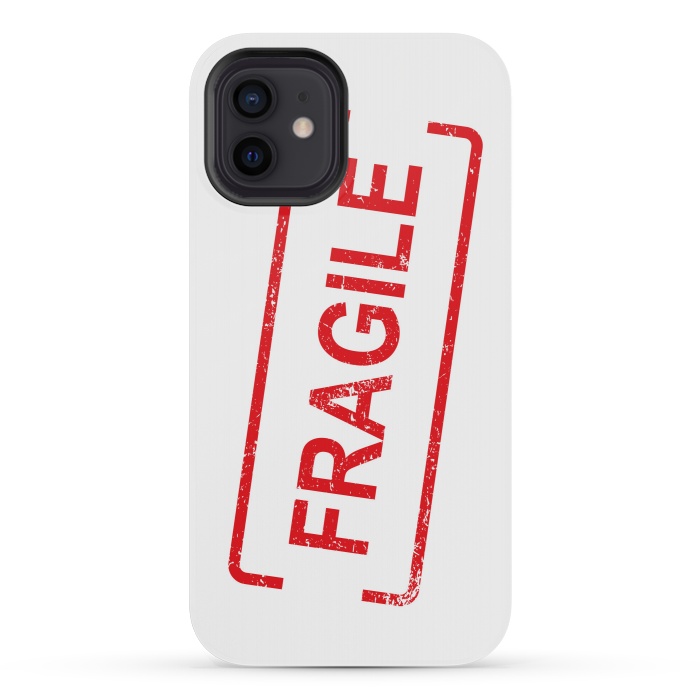 iPhone 12 mini StrongFit Fragile Red by Martina