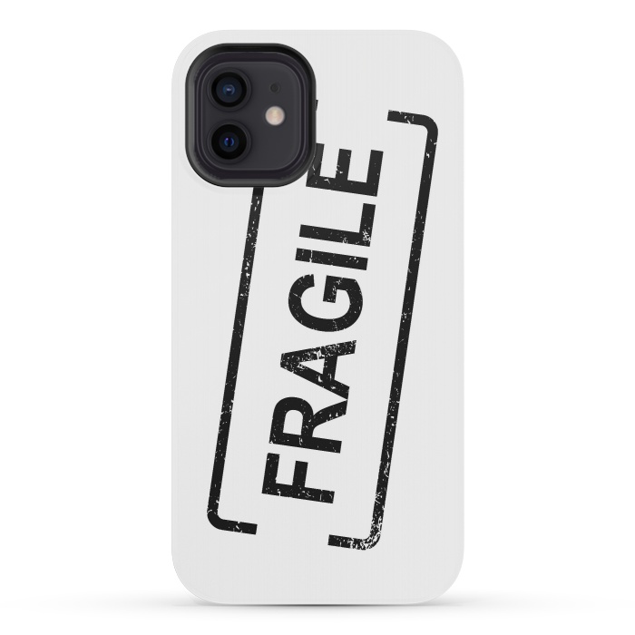 iPhone 12 mini StrongFit Fragile Black by Martina