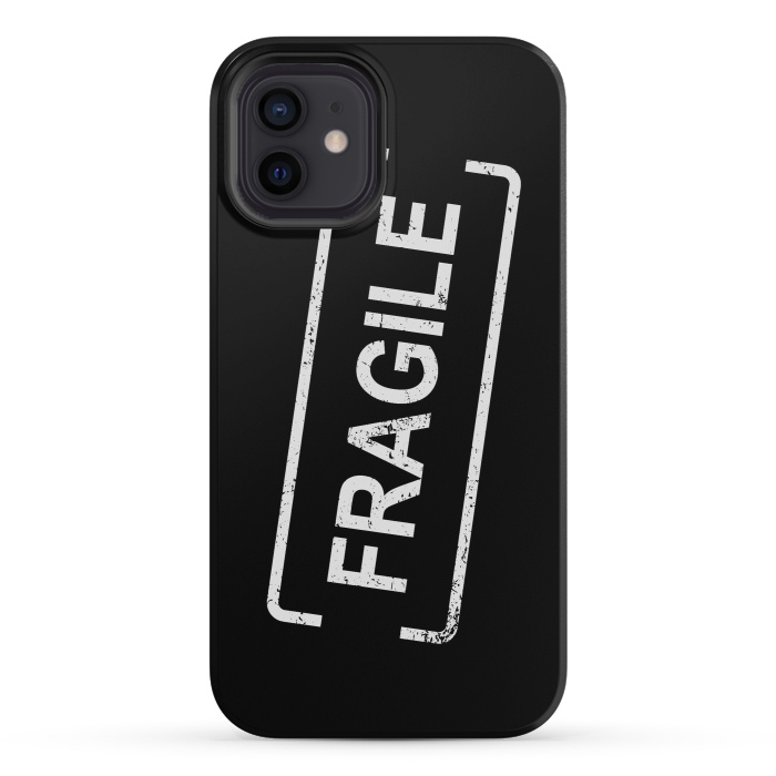 iPhone 12 mini StrongFit Fragile White by Martina