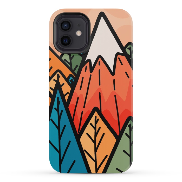 iPhone 12 mini StrongFit The lone mountain forest by Steve Wade (Swade)