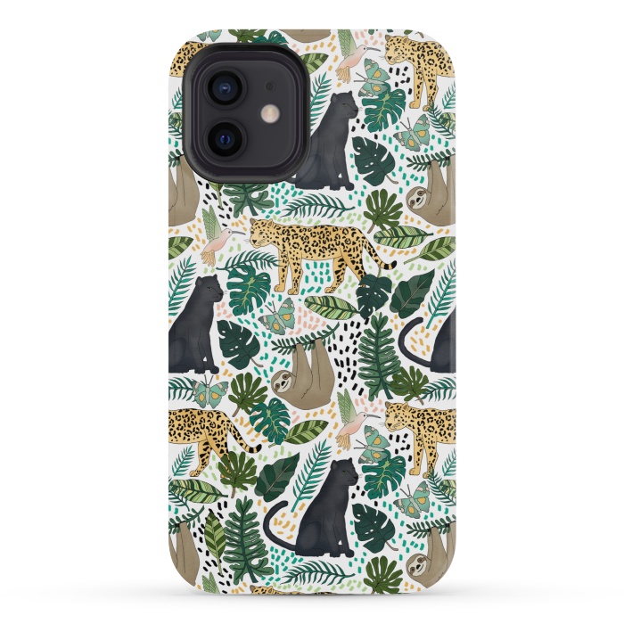 iPhone 12 mini StrongFit Emerald Forest Animals by Tangerine-Tane