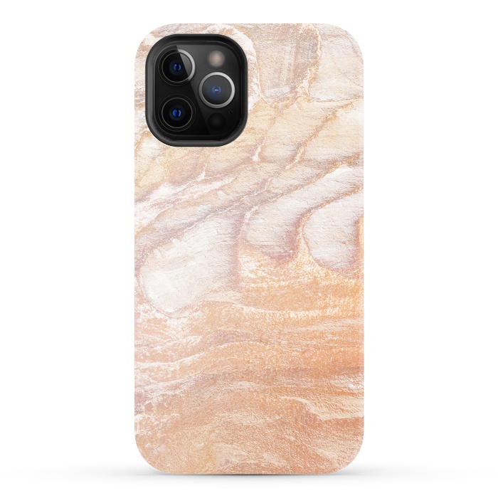 iPhone 12 Pro StrongFit Gold sandstone marble art by Oana 