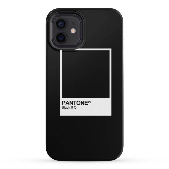 iPhone 12 mini StrongFit Pantone Black Trendy color by Martina
