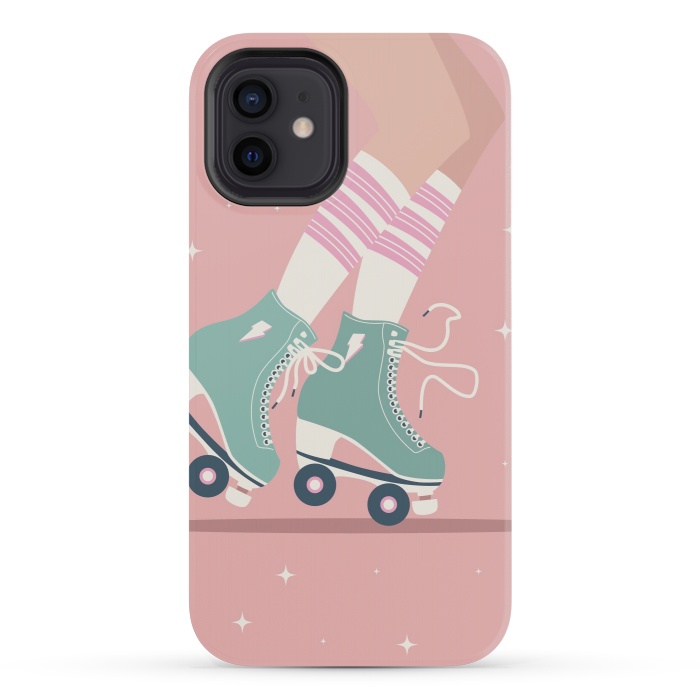 iPhone 12 mini StrongFit Roller skates 01 by Jelena Obradovic