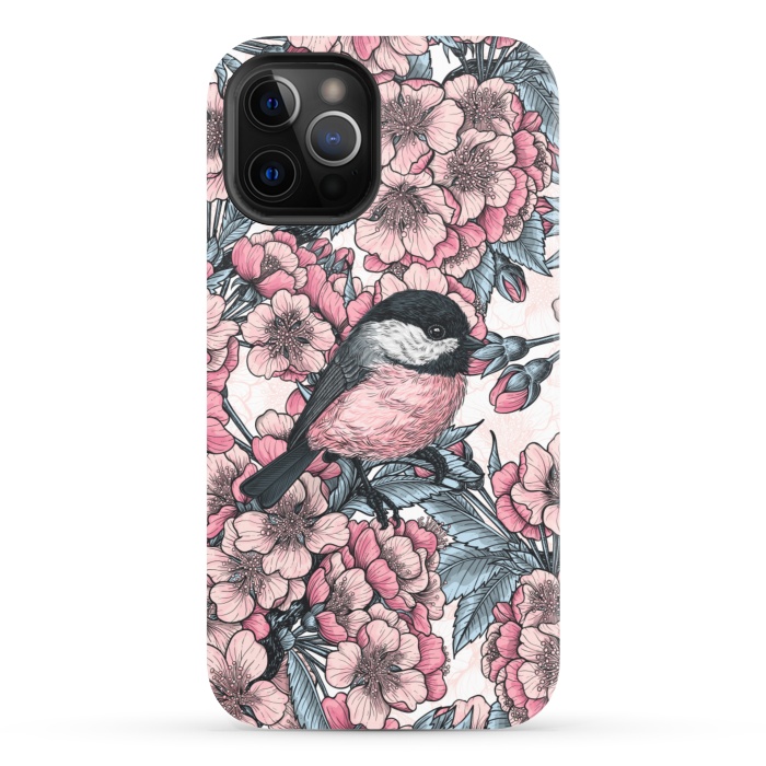 iPhone 12 Pro StrongFit Chickadee garden by Katerina Kirilova