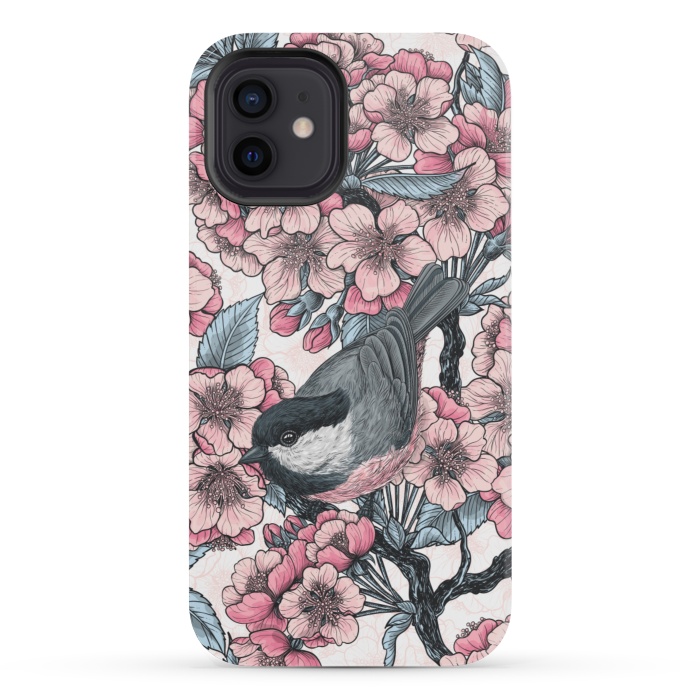 iPhone 12 mini StrongFit Chickadee garden 2 by Katerina Kirilova