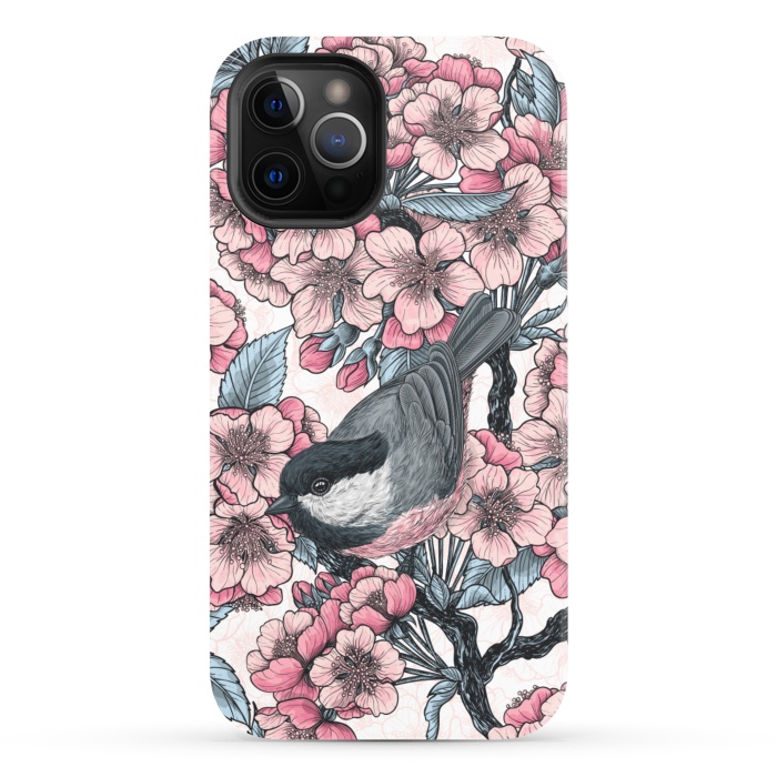 iPhone 12 Pro StrongFit Chickadee garden 2 by Katerina Kirilova