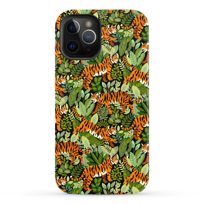 iPhone 12 Pro StrongFit Bangel Tiger Jungle  by Tigatiga