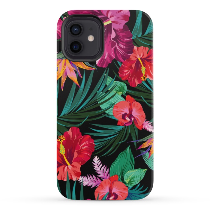 iPhone 12 mini StrongFit Exotic Flowers by ArtsCase