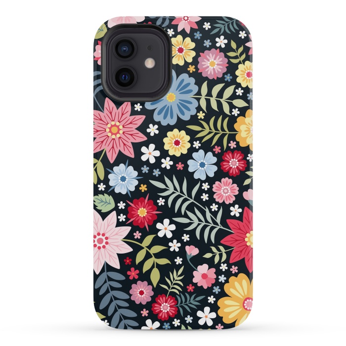iPhone 12 mini StrongFit Floral Pattern Design XXXX by ArtsCase